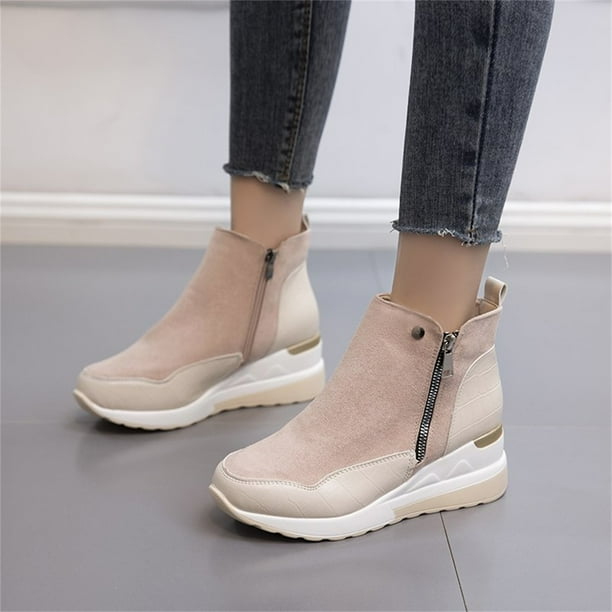 Womens Denim Lace Over The Knee Boots High Hidden Wege Heel Casual Shoes Solid